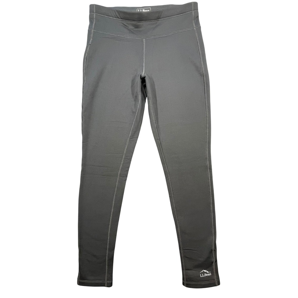 LL Bean Gray Leggings Fleece Lined Activewear Women XS PET